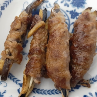 茄子の牛肉巻き